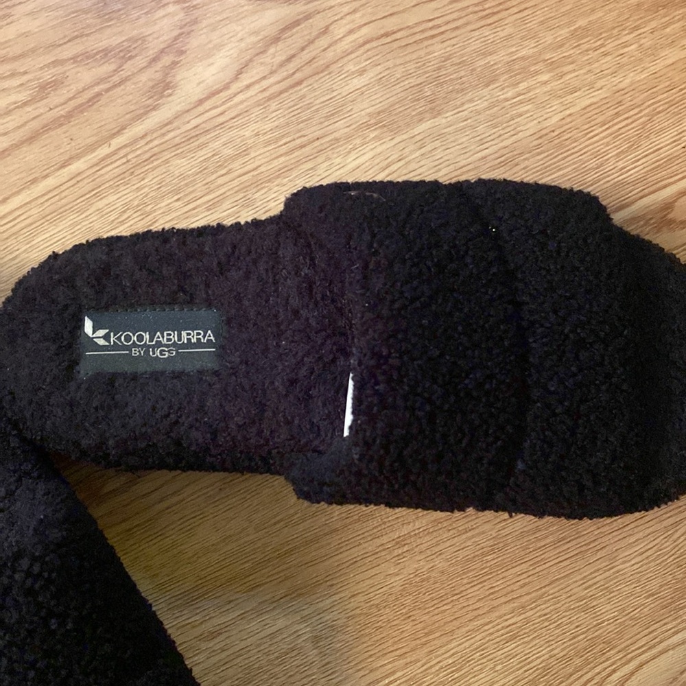 Ugg Koolaburra Black Fuzzy Slipper (Slides) - image 2